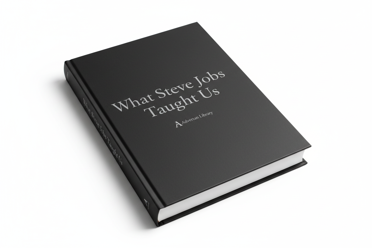 (black book white background) What Steve Jobs Taught Us (advertan library book)
