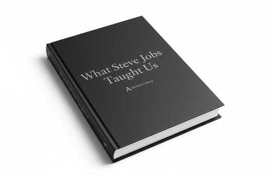 (black book white background) What Steve Jobs Taught Us (advertan library book)