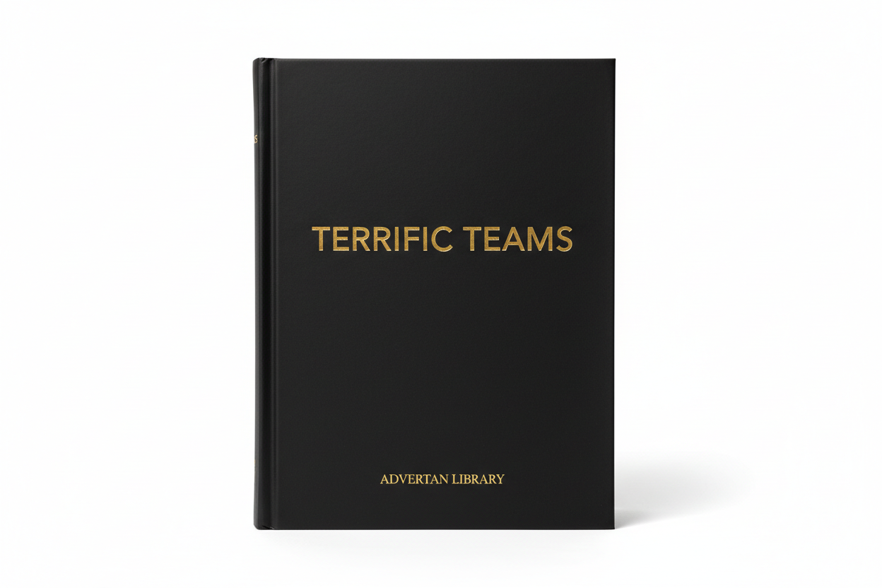 Black book white background with just the title and advertan library on the cover