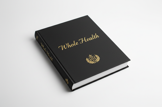 Black book with white background without “a guide to complete wellbeing"